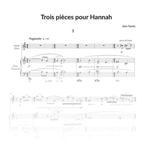 Trois pièces pour Hannah (Dédicaces)